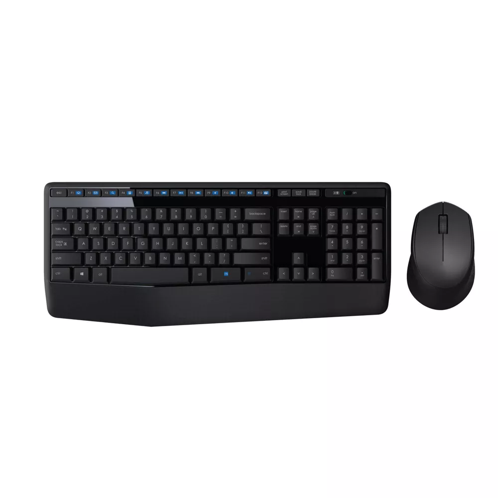 Full Size RF Wireless Keyboard and Mouse Combo with Wrist Rest & Numeric Keypad — view 3