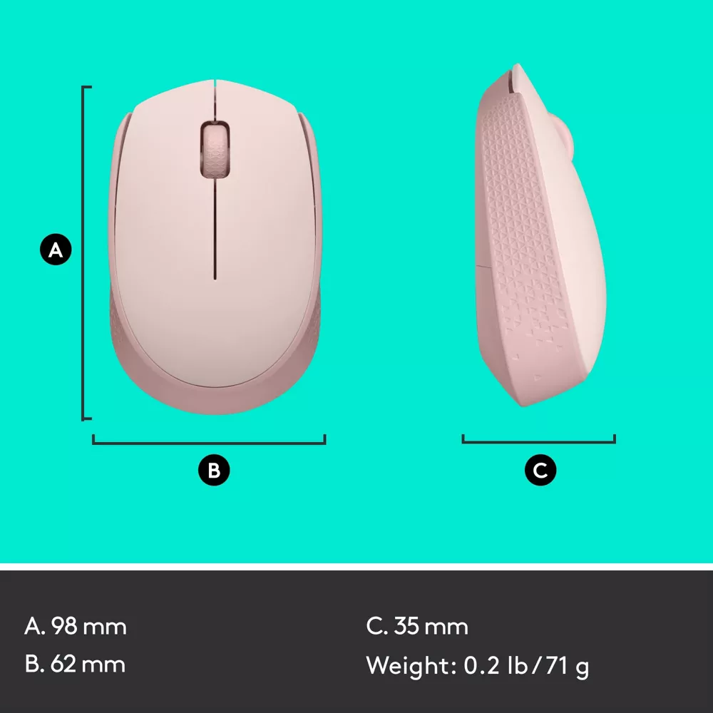 Ambidextrous 2.4GHz RF Plug-and-Play Wireless Mouse — view 3