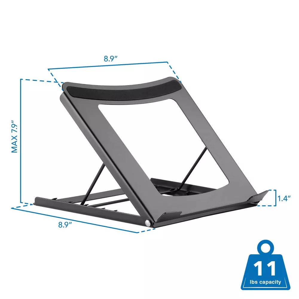 5-Speed Height Adjustable Foldable Steel Laptop Riser Stand — view 2