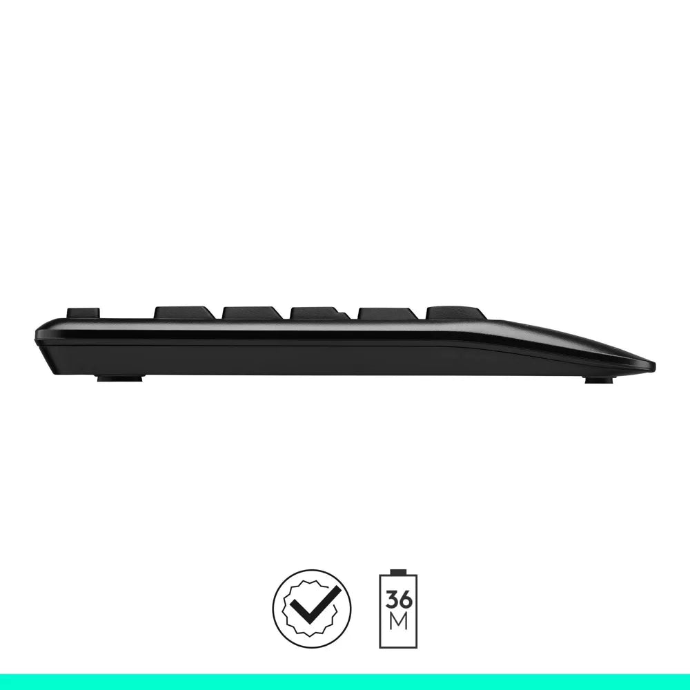 Full Size RF Wireless Keyboard and Mouse Combo with Wrist Rest & Numeric Keypad — view 4